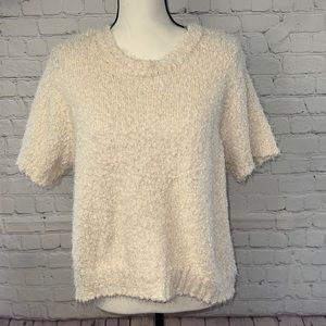 LAUREN CONRAD Fuzzy Short Sleeve Sweater